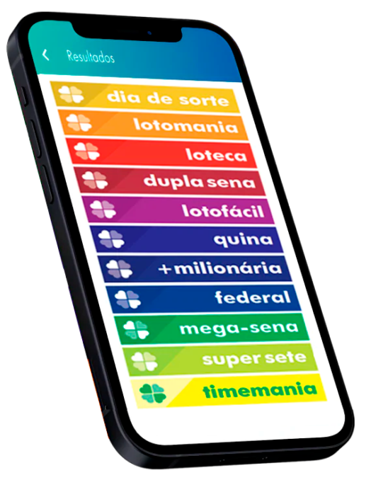 celular com jogos da loteria na tela